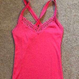 Lace Trim Cami with Cross Back Straps